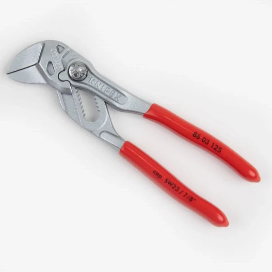 KNIPEX 86 03 125 Slip-joint pliers 12.5 cm, 2.3 cm, chromium-vanadium steel, plastic, red (Red) — view 2
