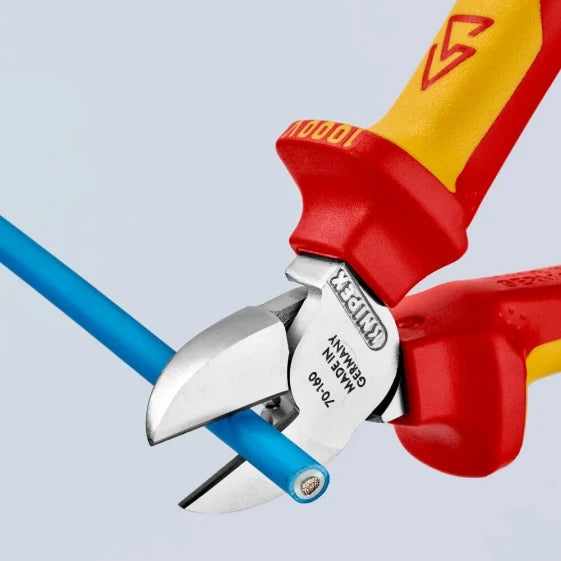 KNIPEX 70 06 160 T VDE Diagonal Cutter (Yellow) — view 4