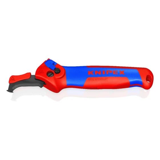 Knipex Insulation Stripping Knife with Heel and Ratchet Mechanism 16 50 145 SB (Blue)