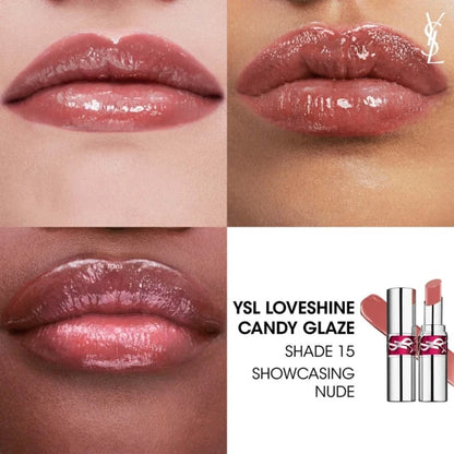 Yves Saint Laurent Candy Glaze Lip Gloss Stick (3.2 g / 15 SHOWCASING NUDE) — view 5