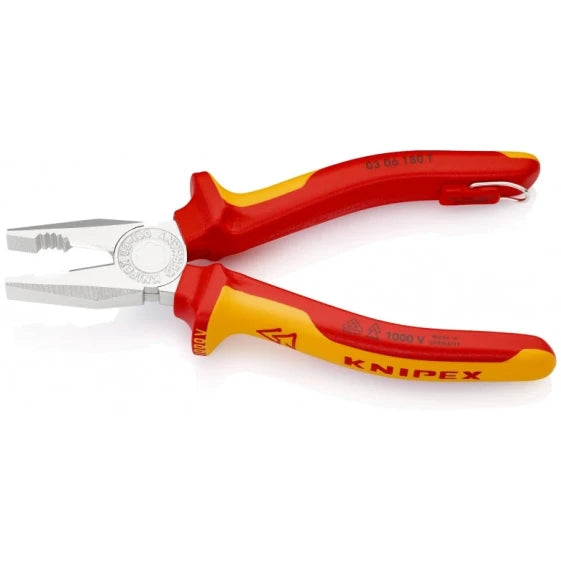 Knipex Combination Pliers 03 06 180 T KN-0306180T (Yellow) — view 2