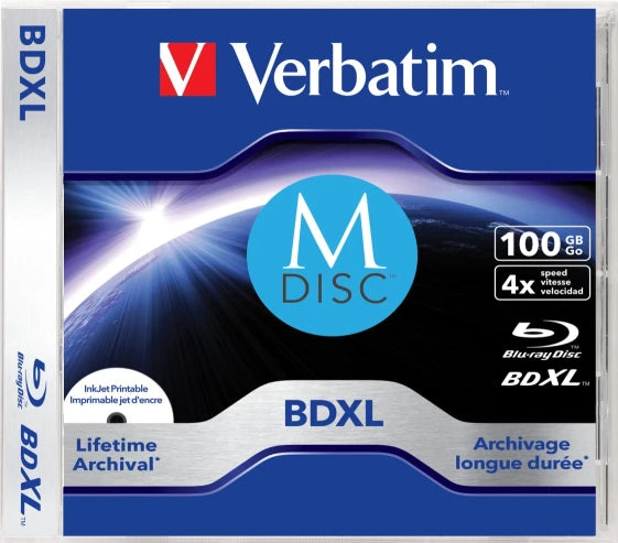 Verbatim M-DISC Lifetime Archival BDXL 100GB Single Disc Jewel Case — view 2