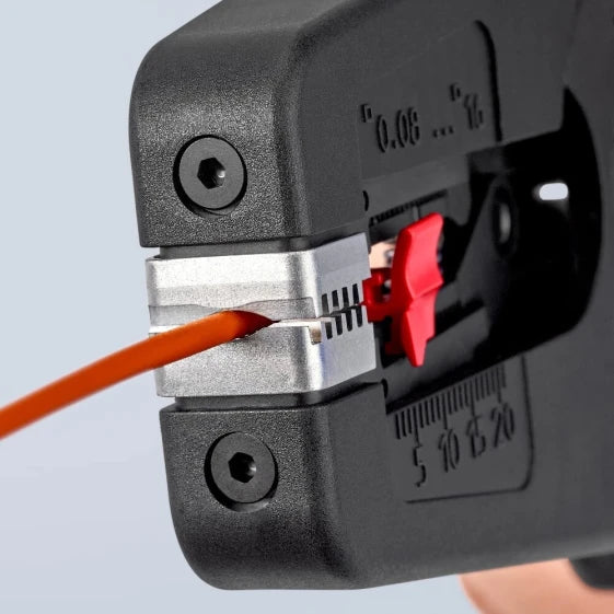 KNIPEX PreciStrip 16 Insulation Stripper (Red) — view 7