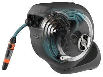 Gardena RollUp Wall-Mounted Automatic Reel, Black/Grey, -90° to 90° (Gray) — view 9