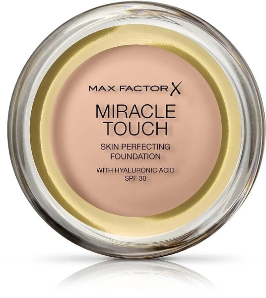 Max Factor Miracle Touch Skin Perfecting SPF 30 Powder Foundation with Hyaluronic Acid (11.5 g / Elfenbein, Gold) — view 4