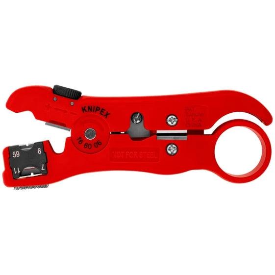 KNIPEX 16 60 06 SB Coaxial Stripping Tool 125 mm (Red) — view 6