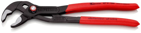 KNIPEX 87 21 250 Tongue-and-Groove Pliers, 25 cm, 5 cm, 4.6 cm, Chromium-Vanadium Steel, Red (Red) — view 2