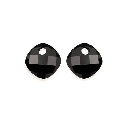 EAGEM07-CC Black Onyx Earring Pendants (Black)