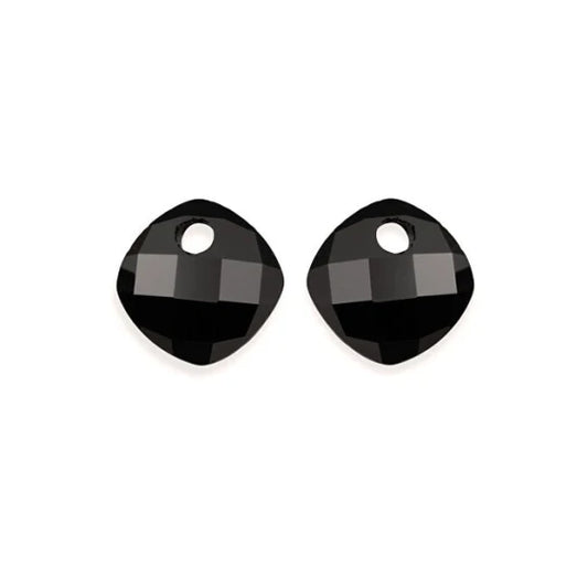 EAGEM07-CC Black Onyx Earring Pendants (Black)
