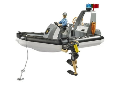 Bruder Promising Police Car with Boat (Black) — view 5