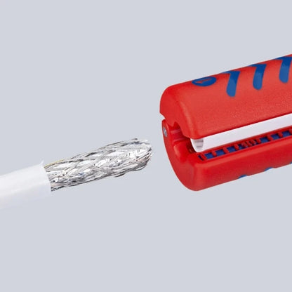 KNIPEX 16 60 100 SB Coaxial Stripper (Red) — view 3