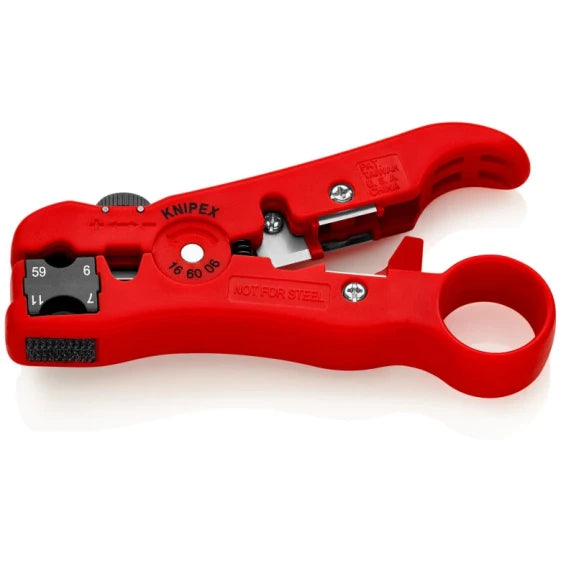 KNIPEX 16 60 06 SB Coaxial Stripping Tool 125 mm (Red) — view 2