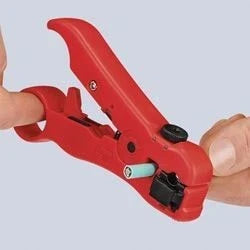 KNIPEX 16 60 06 SB Coaxial Stripping Tool 125 mm (Red) — view 3