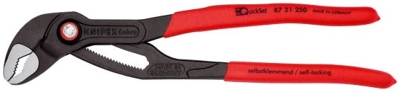 KNIPEX 87 21 250 Tongue-and-Groove Pliers, 25 cm, 5 cm, 4.6 cm, Chromium-Vanadium Steel, Red (Red) — view 4
