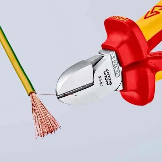 KNIPEX 70 06 160 T VDE Diagonal Cutter (Yellow) — view 7