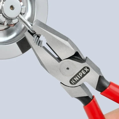 KNIPEX 02 02 200 Lineman's Pliers, Steel/Plastic, Blue/Red, 20 cm, 342 g (Black; Blue; Red) — view 2