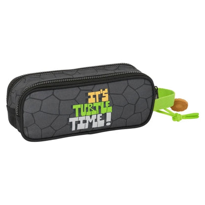 Double Pencil Case Teenage Mutant Ninja Turtles Black/Grey 21 x 8 x 6 cm (Multicolor)