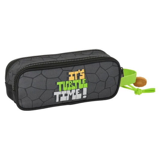 Double Pencil Case Teenage Mutant Ninja Turtles Black/Grey 21 x 8 x 6 cm (Multicolor)