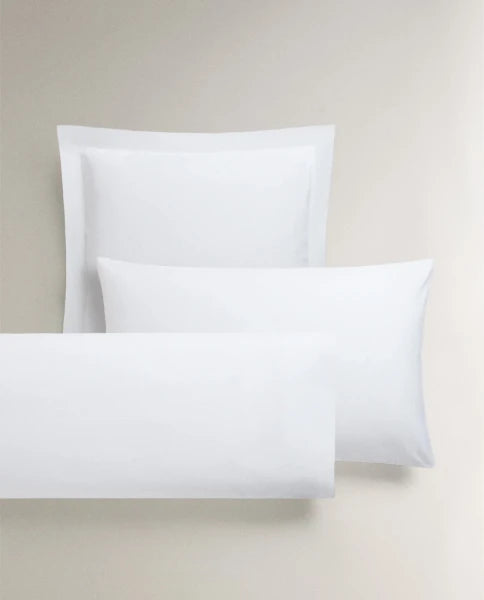 Zarahome Percale Pillowcase (200 Thread Count) (50 x 75 cm / White) — view 2
