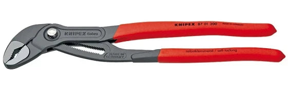 KNIPEX Cobra Slip-Joint Pliers, 7 cm, 6 cm, Chromium-Vanadium Steel, Plastic, Red (Gray)