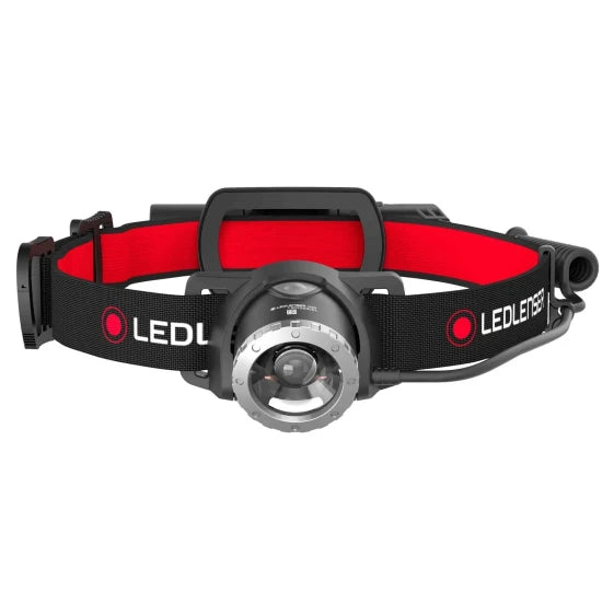LED Lenser H8R Headband Flashlight, Black/Red, IPX4, -20 to 40 °C, LED, 1 lamp — view 2