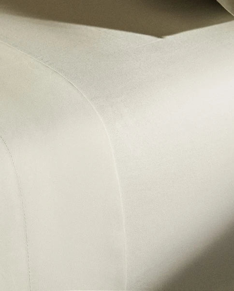 Zarahome Percale Fitted Sheet, 30 cm High (200 Thread Count) (90 x 200 x 30 cm / White) — view 13