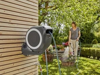 Gardena RollUp Wall-Mounted Automatic Reel, Black/Grey, -90° to 90° (Gray) — view 8
