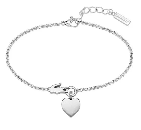 Lacoste Gentle steel women's bracelet Love My Croc 2040027 (Silver)