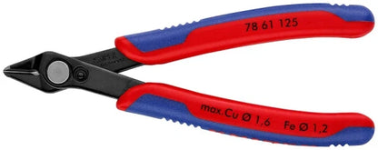 KNIPEX 78 61 125 Diagonal pliers 9 mm 1.6 mm Steel Plastic Blue Red (Blue)