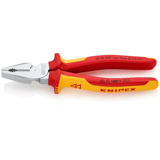 KNIPEX Insulated Universal Pliers 200 mm with Increased Leverage (Orange; Red) — view 4