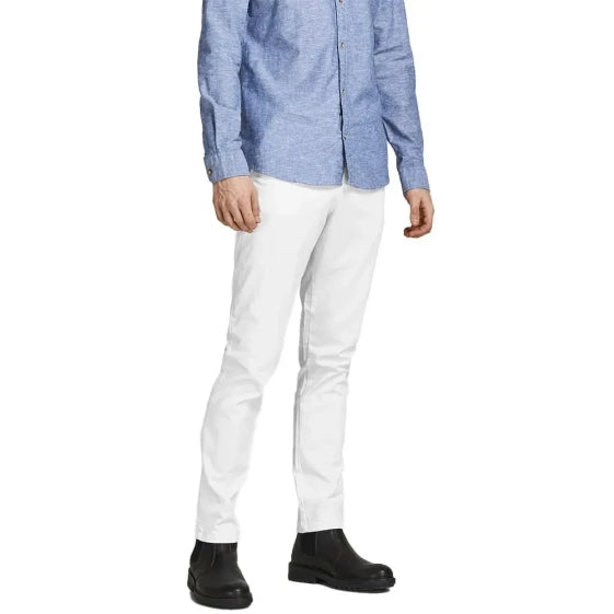 JACK & JONES Marco Bowie SA Navy Blazer Slim Trousers (30 / White)