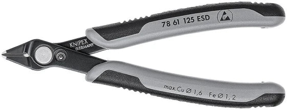 KNIPEX 78 61 125 ESD Side-cutting pliers, 9 mm, 1.6 mm, stainless steel, plastic, black/gray (Gray) — view 2