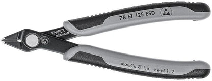 KNIPEX 78 61 125 ESD Side-cutting pliers, 9 mm, 1.6 mm, stainless steel, plastic, black/gray (Gray) — view 2