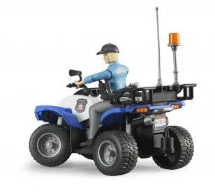Bruder Bworld Police Quad with Policeman (160 x 160 x 93 mm / Blue) — view 4