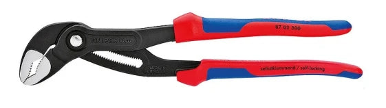 KNIPEX Cobra Slip-Joint Pliers, 7 cm × 6 cm, Chromium-Vanadium Steel, Plastic, Blue/Red (Blue)