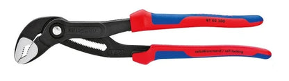 KNIPEX Cobra Slip-Joint Pliers, 7 cm × 6 cm, Chromium-Vanadium Steel, Plastic, Blue/Red (Blue)