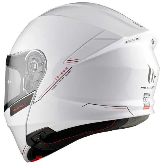 MT Helmets Genesis SV Modular Helmet (L / White) — view 4