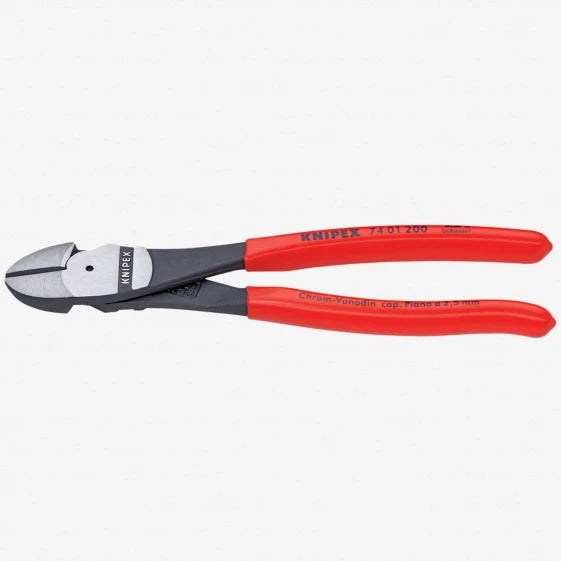 KNIPEX 74 01 140 Diagonal Cutting Pliers, Chromium-Vanadium Steel, Plastic, Red, 14 cm, 131 g (Red)