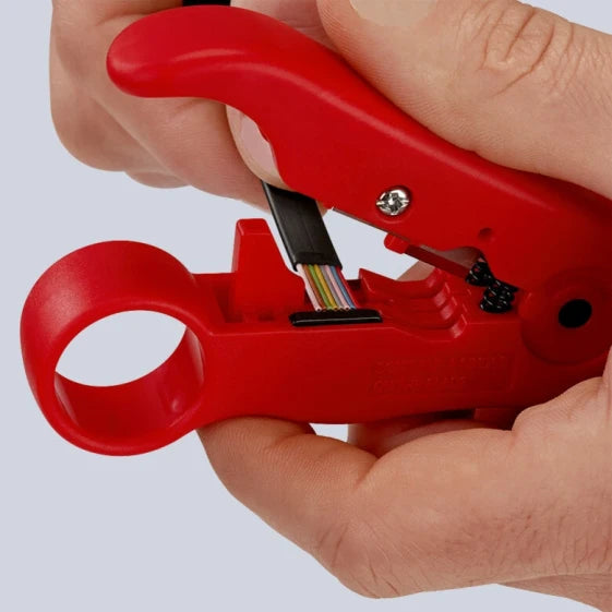 KNIPEX 16 60 06 SB Coaxial Stripping Tool 125 mm (Red) — view 7