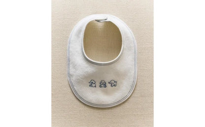 Zarahome Velour Baby Elephant Bib (18 x 20 cm / White) — view 10