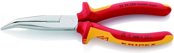 KNIPEX 26 200 Flat Round-Nose Pliers with Cutting Edge 200 mm (Yellow) — view 3