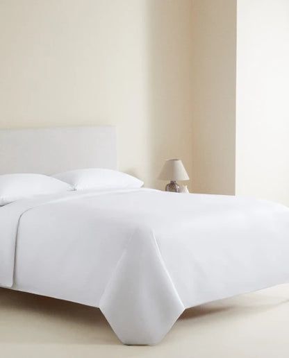 Zarahome Percale Fitted Sheet, 30 cm High (200 Thread Count) (90 x 200 x 30 cm / White) — view 4