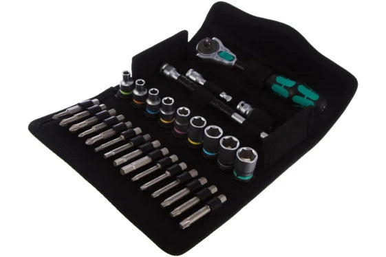Wera 8100 SA 6 Socket Wrench Set, 1/4" Drive Ratchet Handle, 1 pc, Black/Chrome/Green (110 x 60 x 205 mm / Gray) — view 9