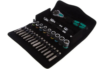 Wera 8100 SA 6 Socket Wrench Set, 1/4" Drive Ratchet Handle, 1 pc, Black/Chrome/Green (110 x 60 x 205 mm / Gray) — view 9