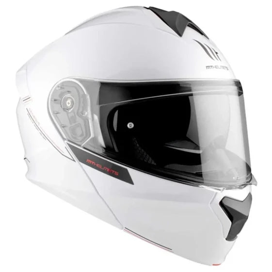 MT Helmets Genesis SV Modular Helmet (L / White) — view 2