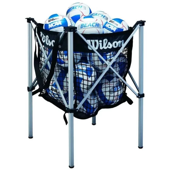 Wilson Team Foldable Ball Cart (Up To 24 Balls / Black / white)