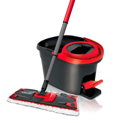 Vileda Turbo Ultramat Bucket and Mop Set (Black / Red)