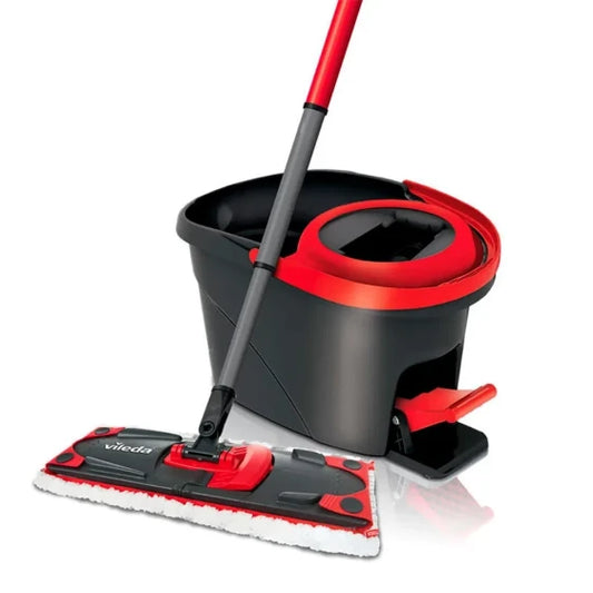 Vileda Turbo Ultramat Bucket and Mop Set (Black / Red)