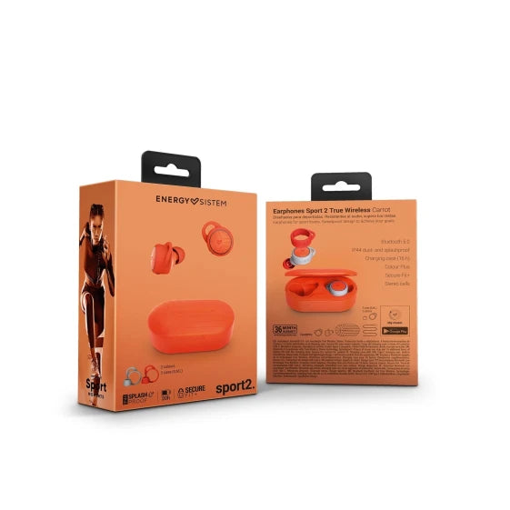 Energy Sistem Soyntec, S.a. Energy Sistem Sport 2 True Wireless In-Ear Headphones USB Type-C Bluetooth Orange — view 4