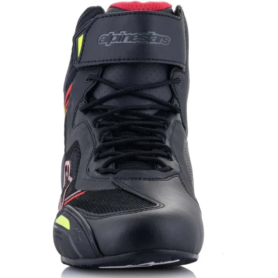 Alpinestars FASTER-3 RIDEKNIT Motorcycle Boots Fluo Yellow/Red/Black (9) — view 2